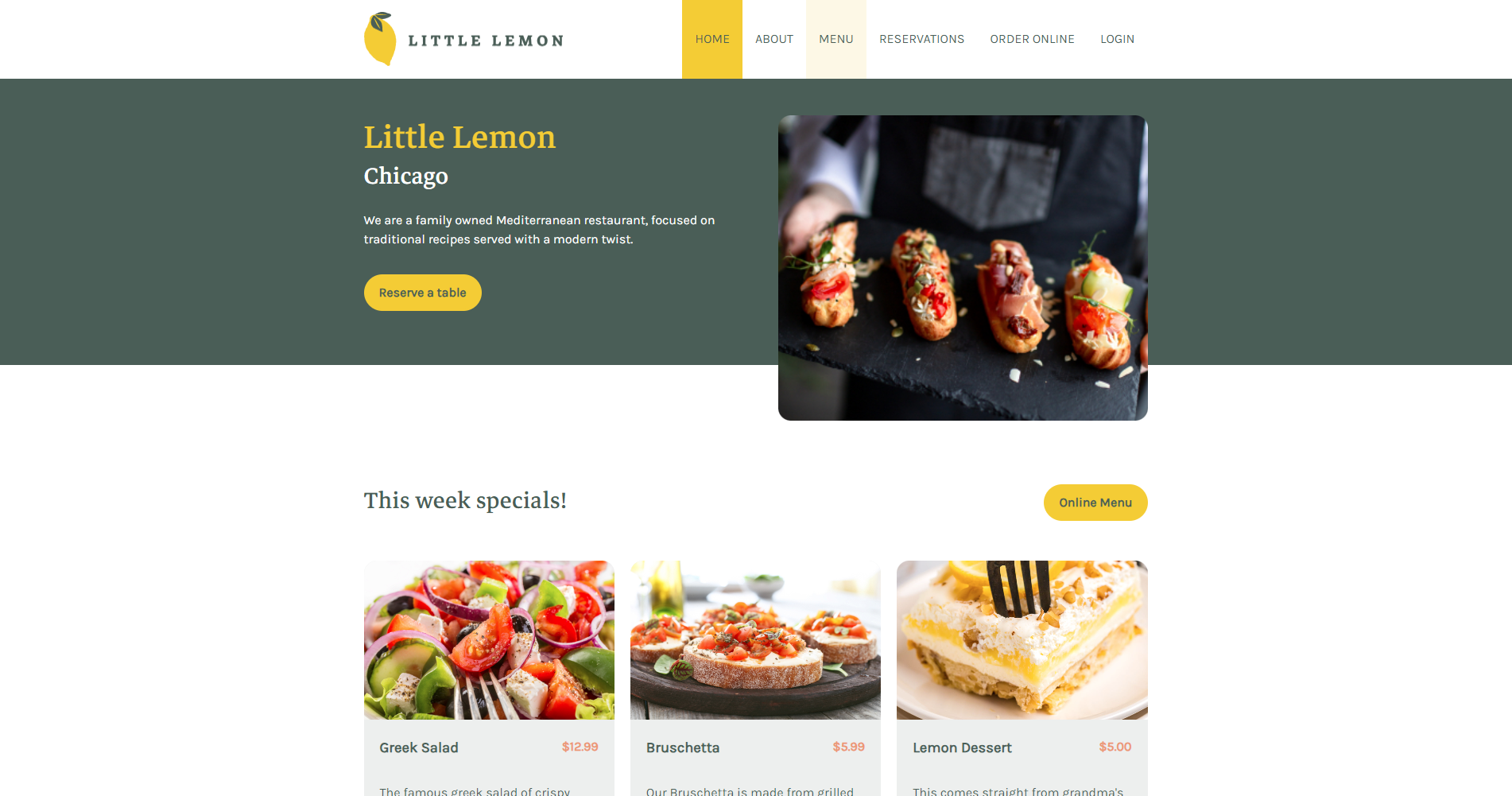 littlelemon restaurant